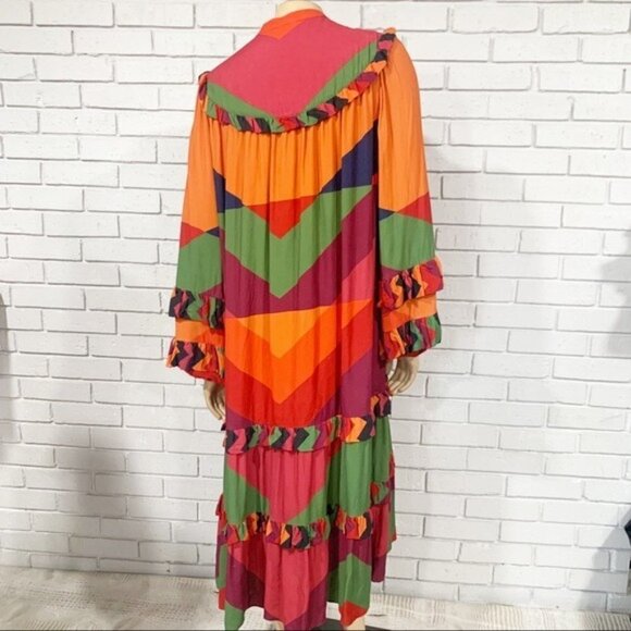 Farm Rio Women’s Juliana Stripes Midi Dress - Size Small - Picture 10 of 12